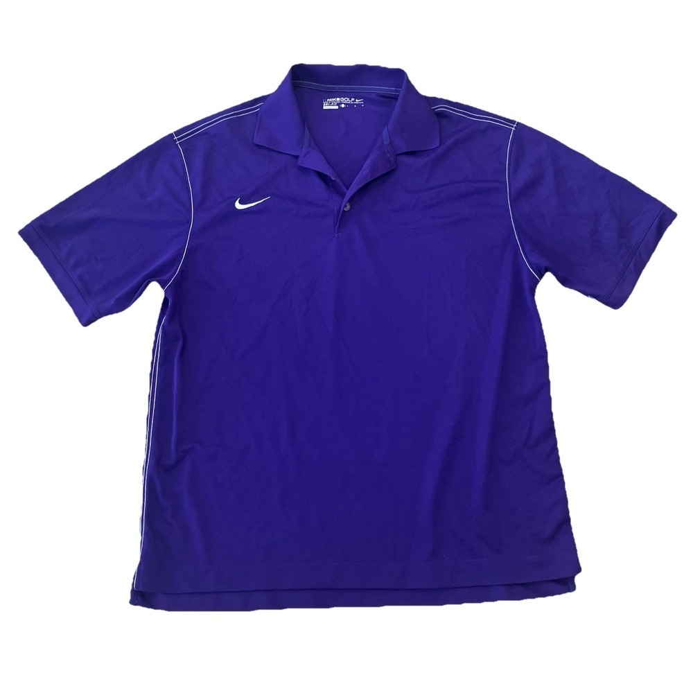 Nike Dri Fit Golf Polo Purple L